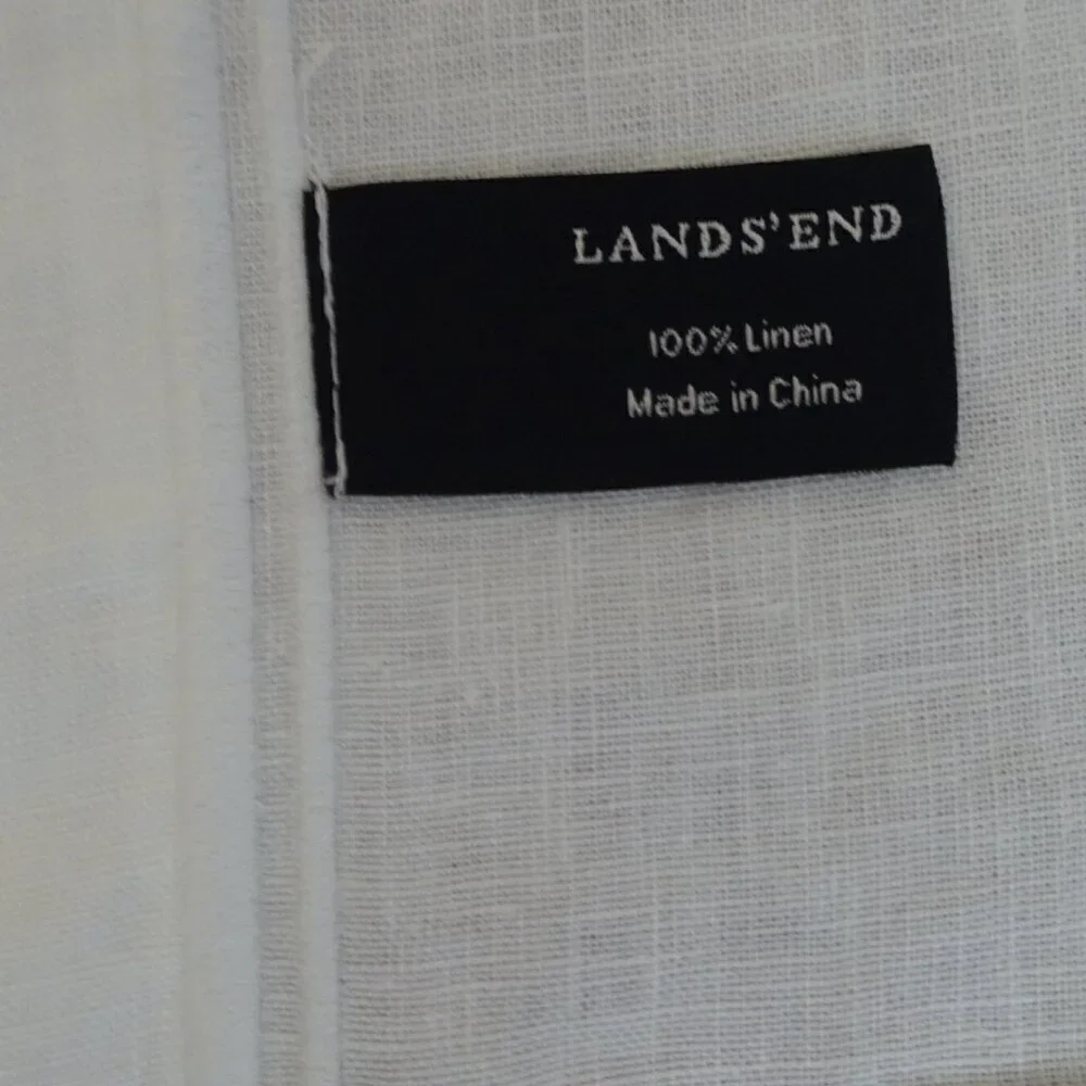 Lands' End Linen Tablecloth 60